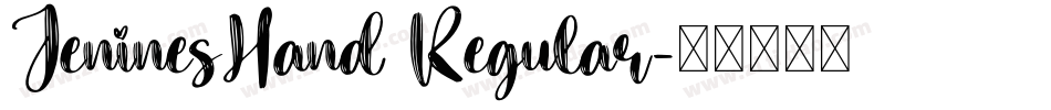 JeninesHand Regular字体转换